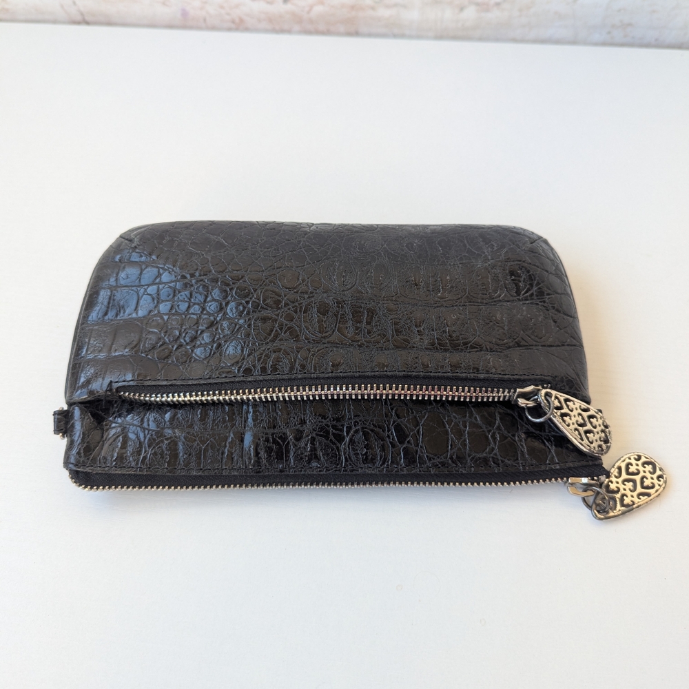 Brighton Black Croc-Embossed Clutch - Picture 5 of 8